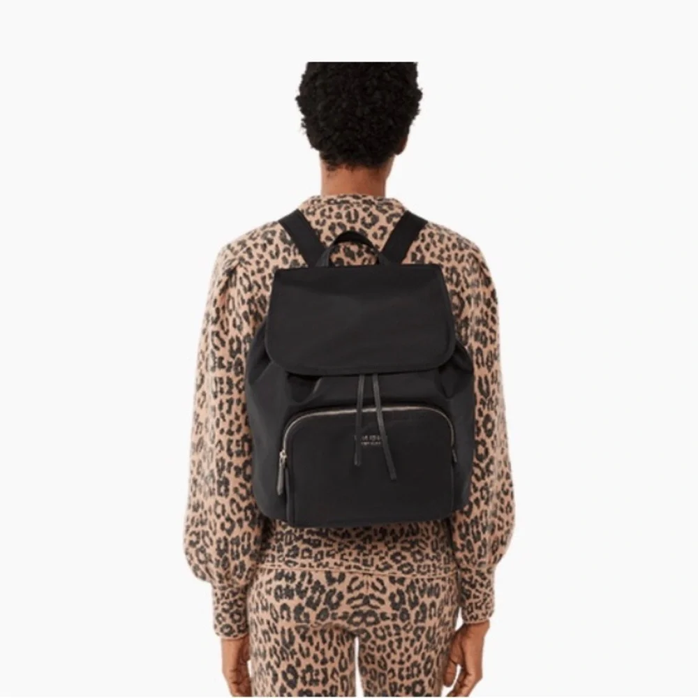 Kate Spade Nylon Backpack, Backpack with Adjustable Straps, Black - Picture 4 of 12